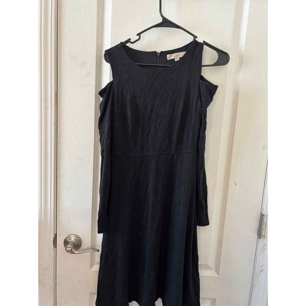 Loft Off‎ the shoulder black dress